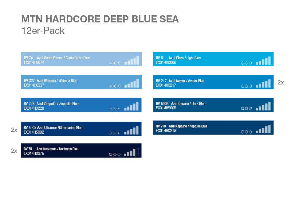 MTN HC DEEP BLUE SEA 12er-Pack