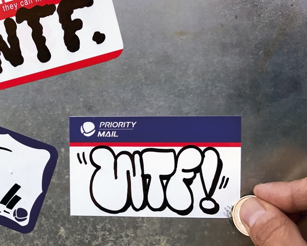 WTF Permanent Stickers: Priority Mail